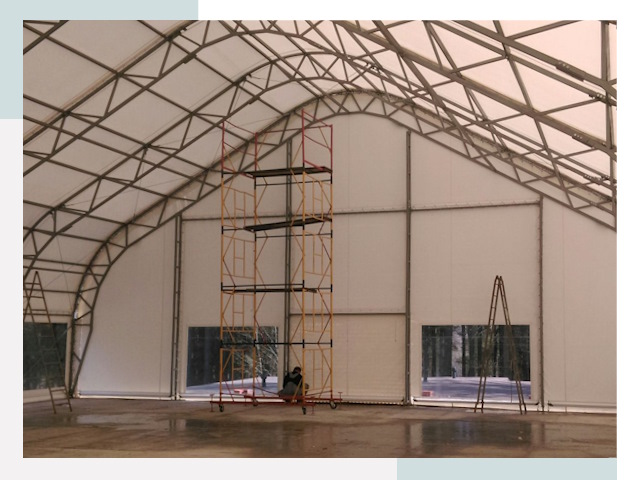 Шатровые ангары в Балахне