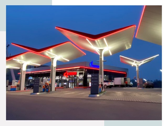 Навесы для АЗС в Балахне